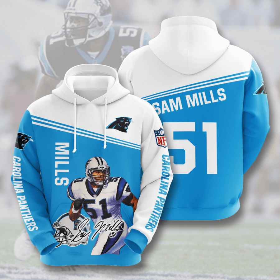 Sports American Football Nfl Carolina Panthers Sam Mills Usa 427 3d Hoodie