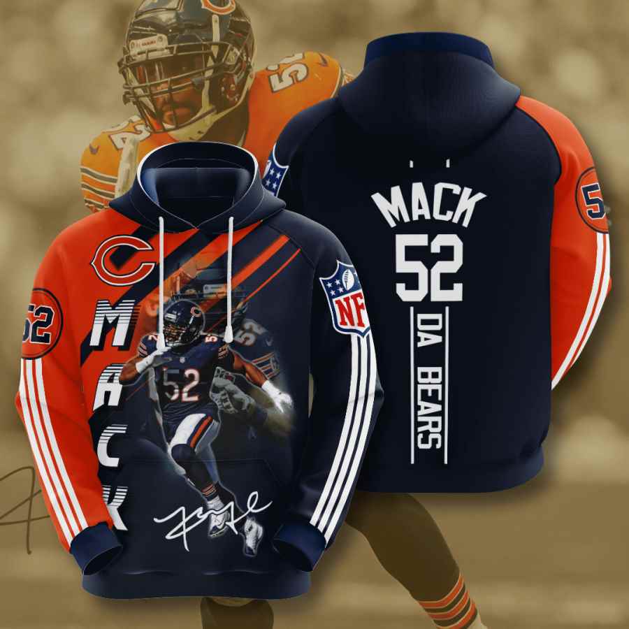 Sports American Football Nfl Chicago Bears Khalil Mack Usa 986 3d Hoodie