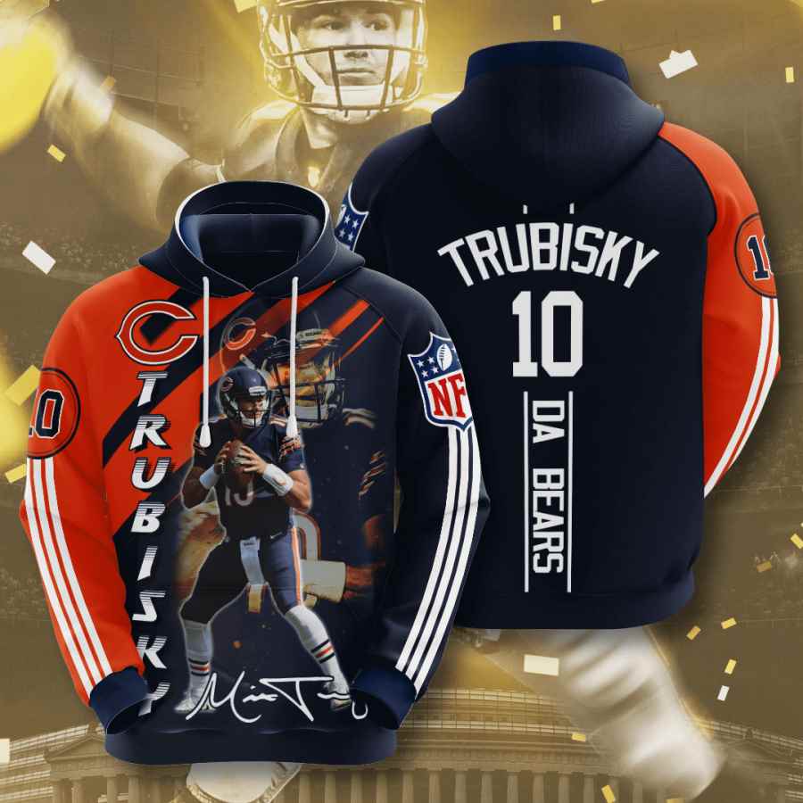 Sports American Football Nfl Chicago Bears Mitchell Trubisky Usa 987 3d Hoodie