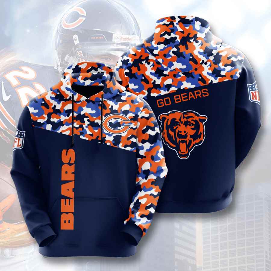 Sports American Football Nfl Chicago Bears Usa 120 3d Hoodie