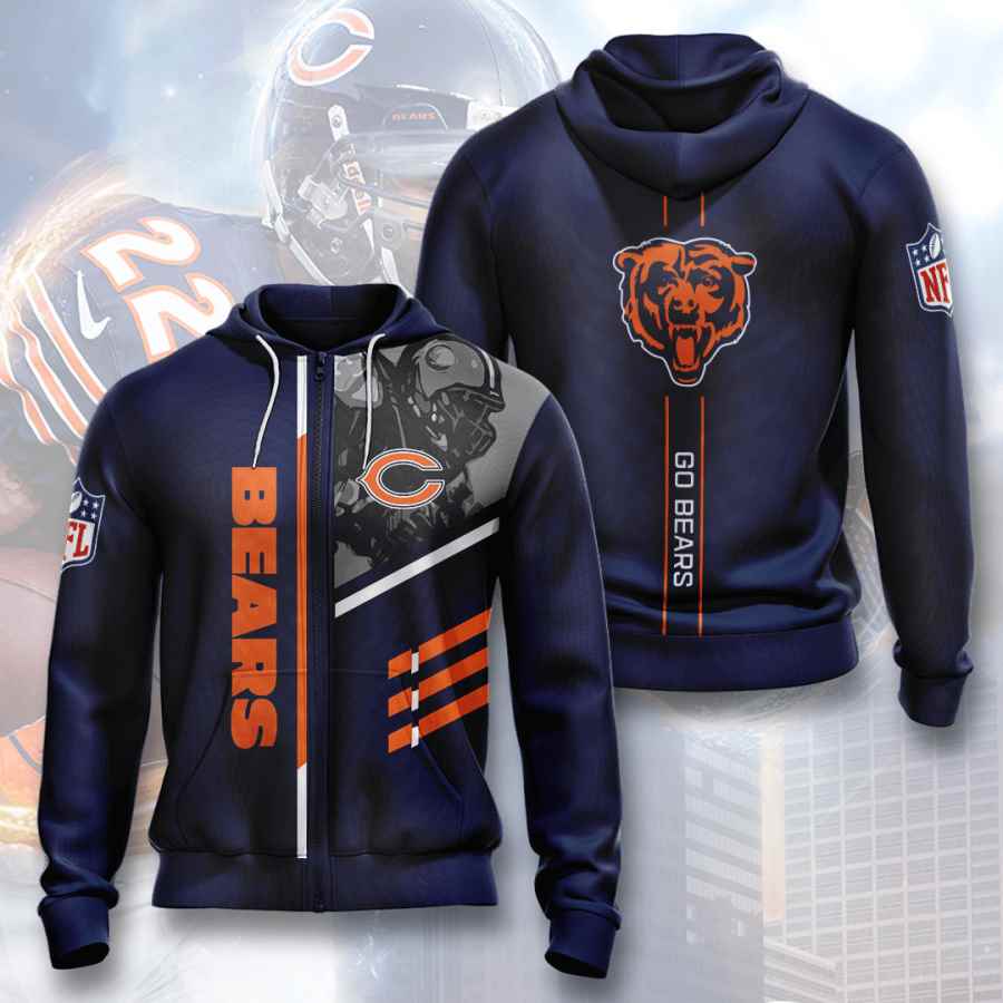 Sports American Football Nfl Chicago Bears Usa 122 3d Hoodie