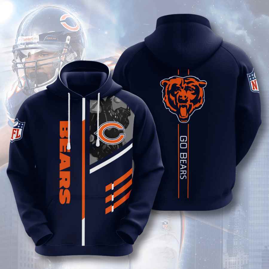 Sports American Football Nfl Chicago Bears Usa 21 3d Hoodie