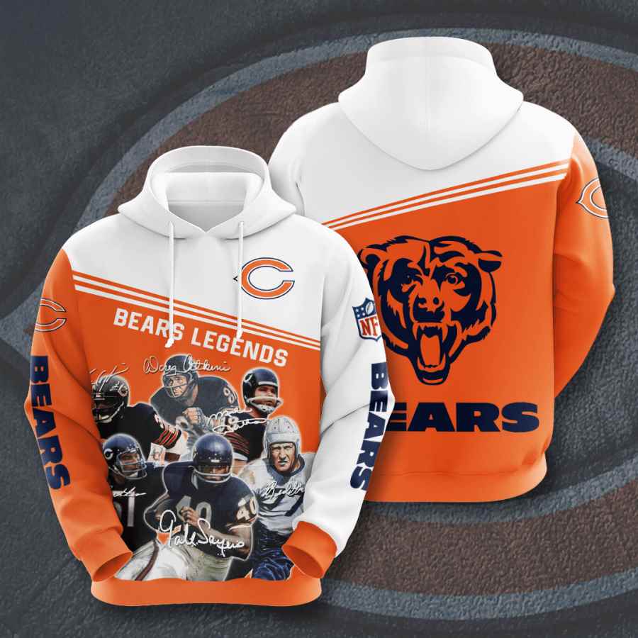 Sports American Football Nfl Chicago Bears Usa 725 3d Hoodie