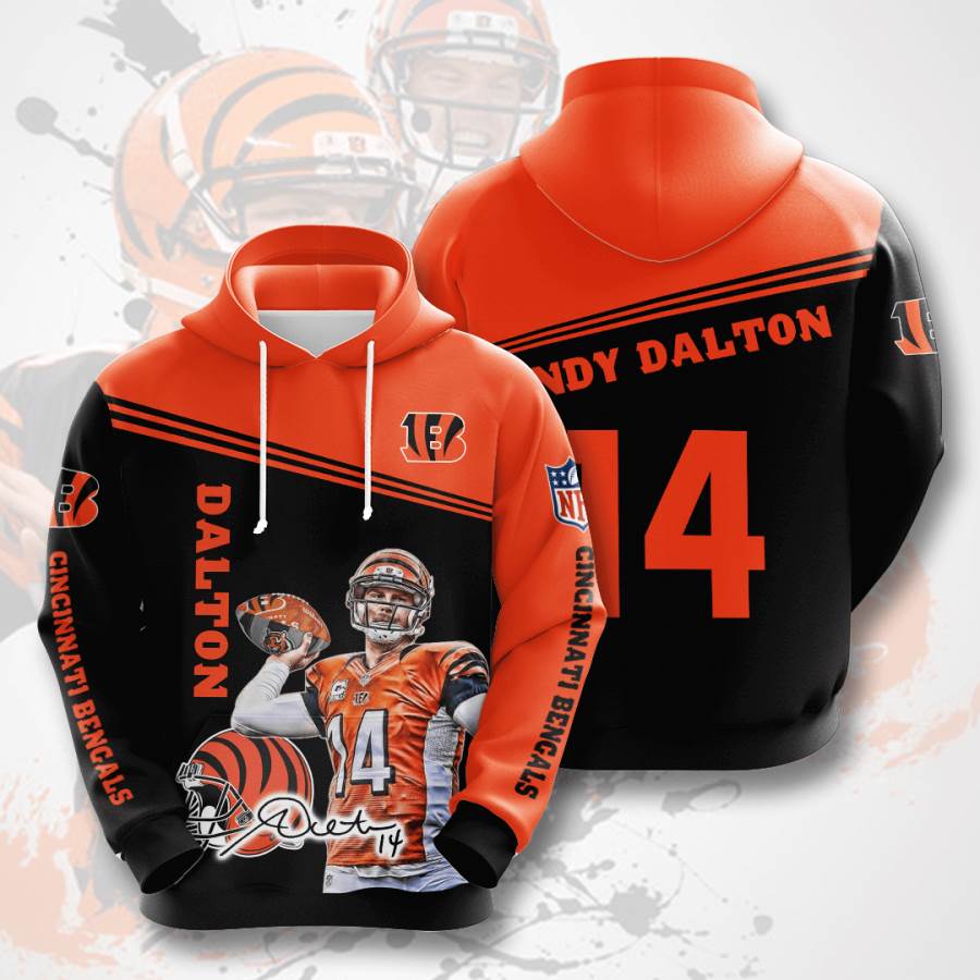 Sports American Football Nfl Cincinnati Bengals Andy Dalton Usa 708 3d Hoodie