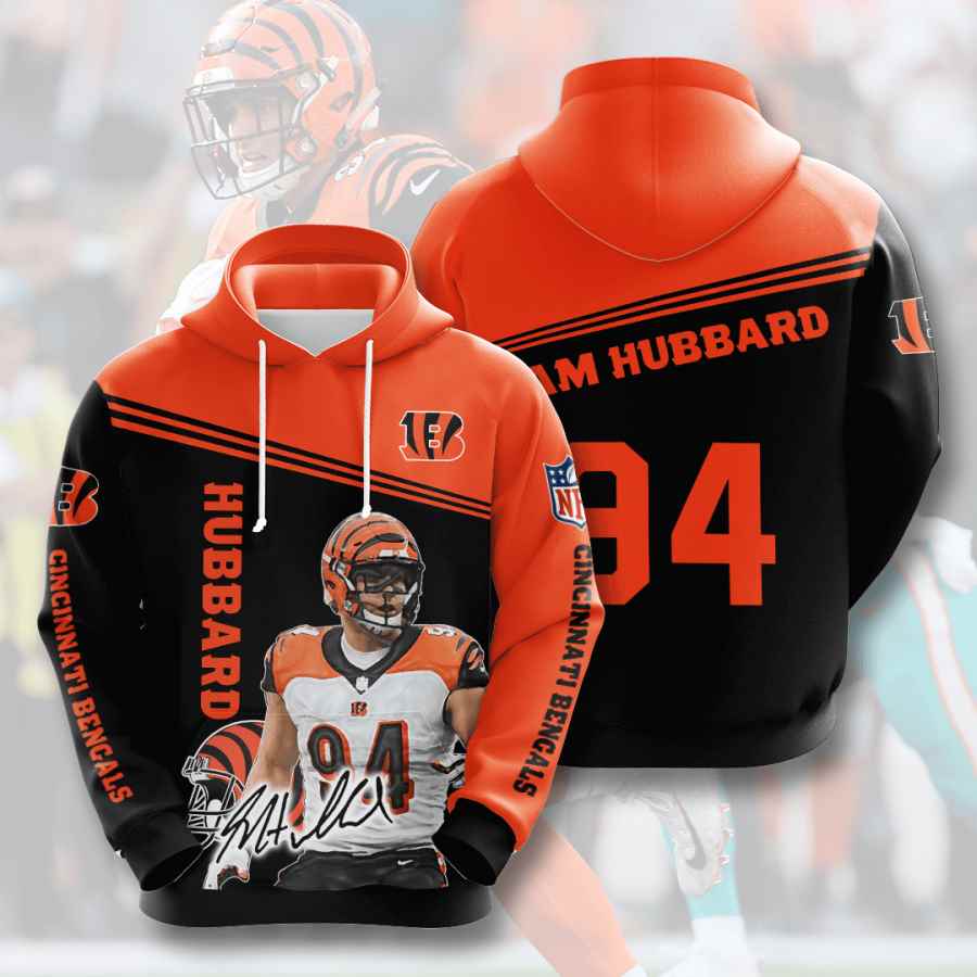 Sports American Football Nfl Cincinnati Bengals Sam Hubbard Usa 436 3d Hoodie