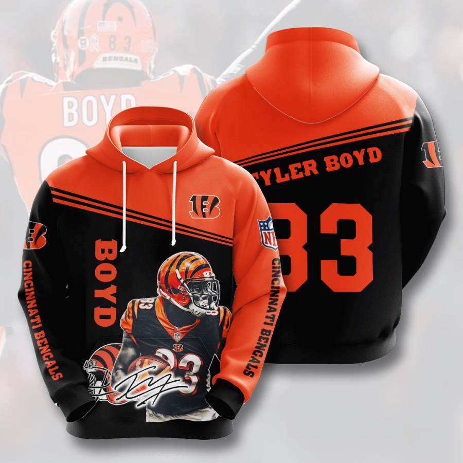 Sports American Football Nfl Cincinnati Bengals Tyler Boyd Usa 710 3d Hoodie