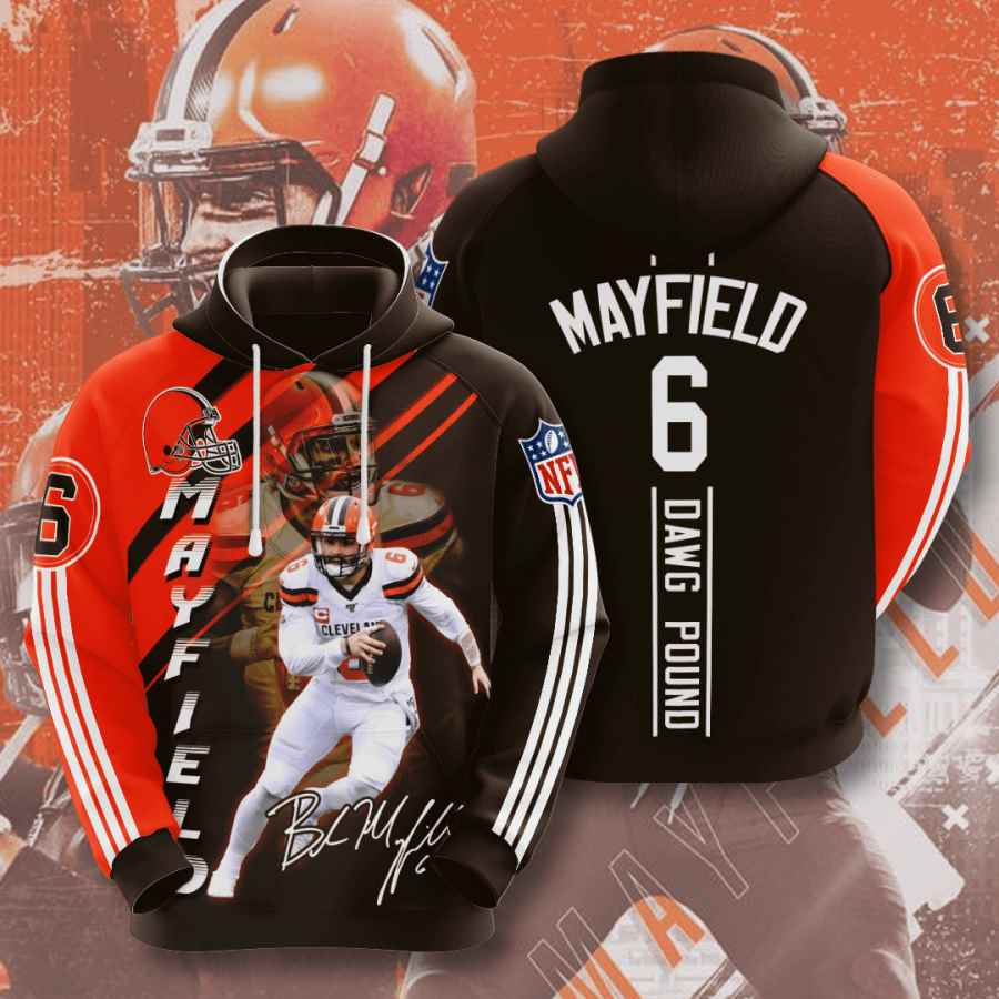 Sports American Football Nfl Cleveland Browns Baker Mayfield Usa 981 3d Hoodie