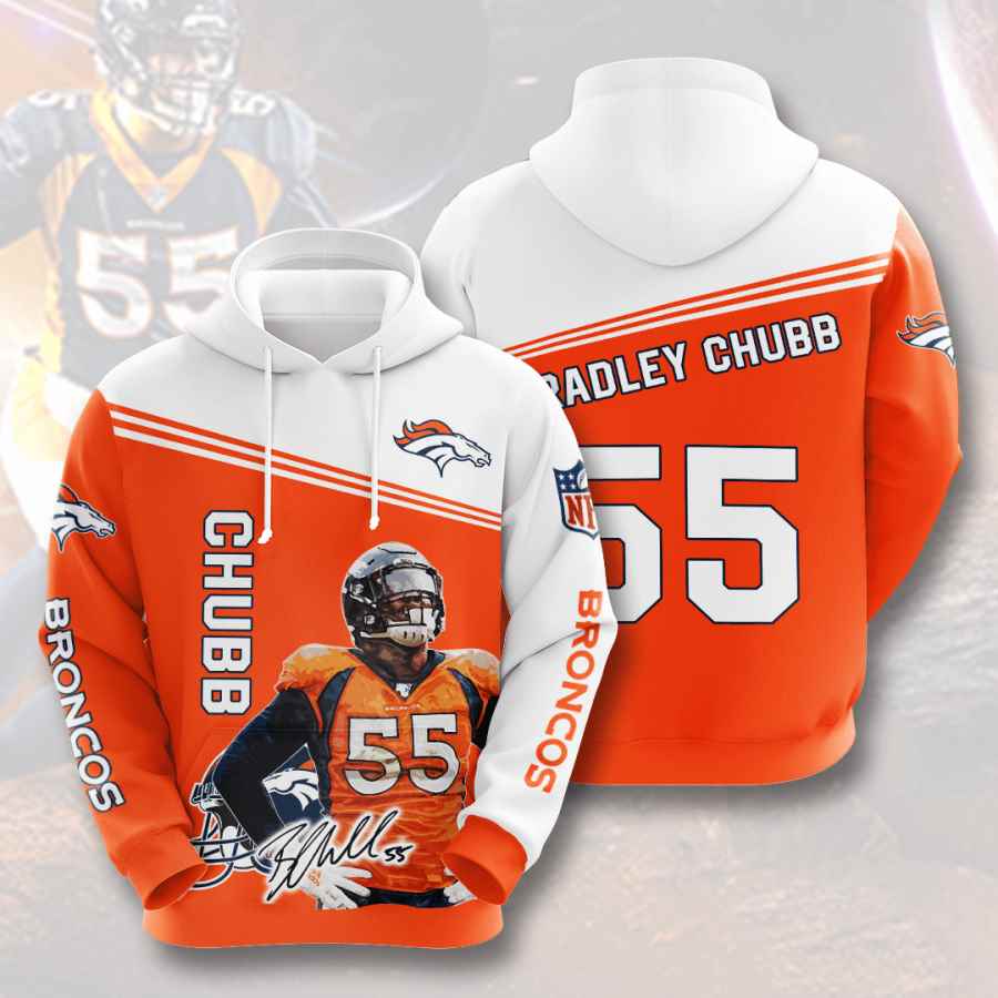 Sports American Football Nfl Denver Broncos Bradley Chubb Usa 733 3d Hoodie