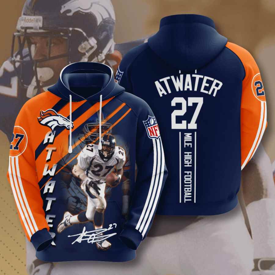 Sports American Football Nfl Denver Broncos Steve Atwater Usa 1008 3d Hoodie