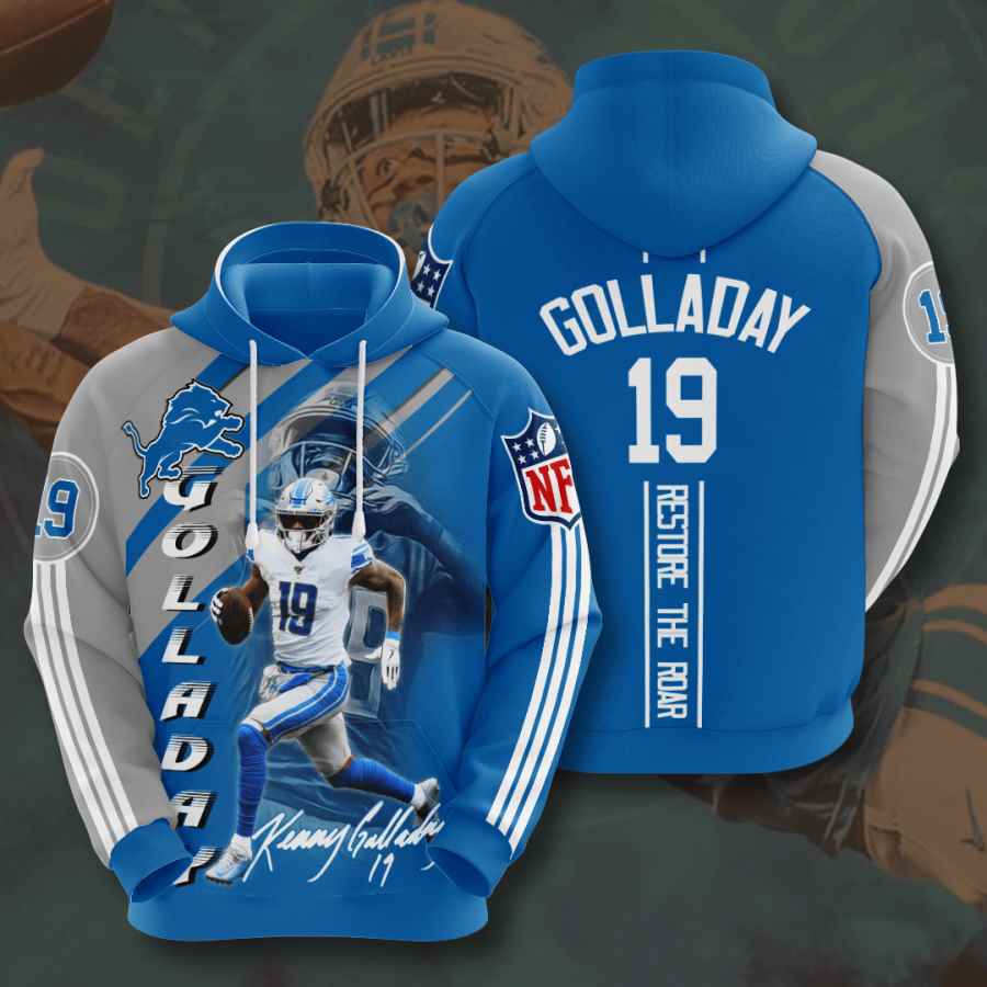 Sports American Football Nfl Detroit Lions Kenny Golladay Usa 1021 3d Hoodie