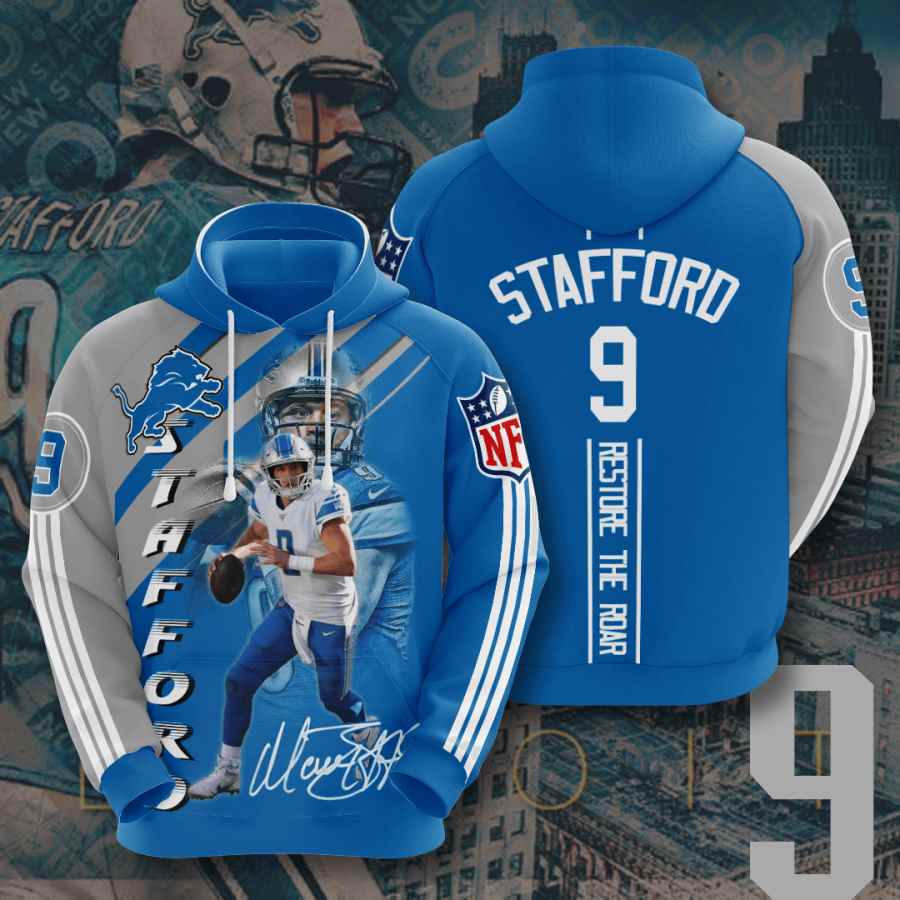 Sports American Football Nfl Detroit Lions Matthew Stafford Usa 1022 3d Hoodie