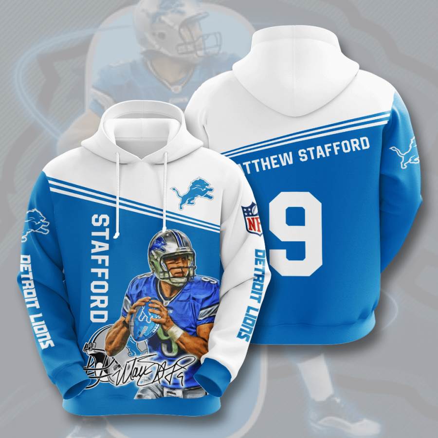 Sports American Football Nfl Detroit Lions Matthew Stafford Usa 745 3d Hoodie