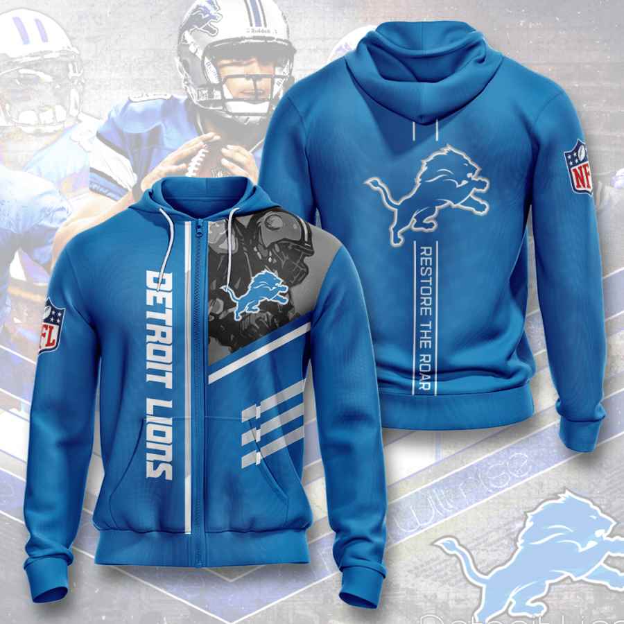 Sports American Football Nfl Detroit Lions Usa 141 3d Hoodie