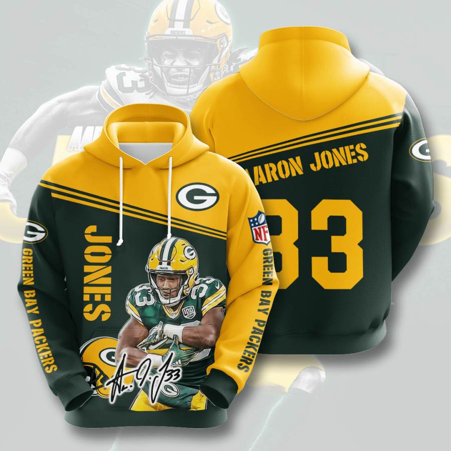 Sports American Football Nfl Green Bay Packers Aaron Jones Usa 751 3d Hoodie