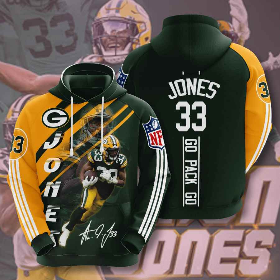 Sports American Football Nfl Green Bay Packers Aaron Jones Usa 1036 3d Hoodie