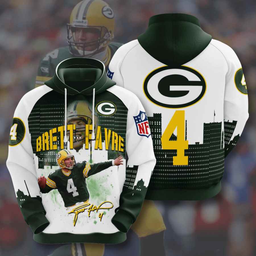 Sports American Football Nfl Green Bay Packers Brett Favre Usa 965 3d Hoodie