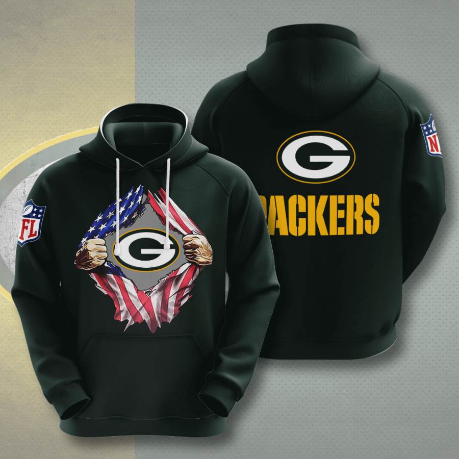 Sports American Football Nfl Green Bay Packers Usa 31 3d Hoodie