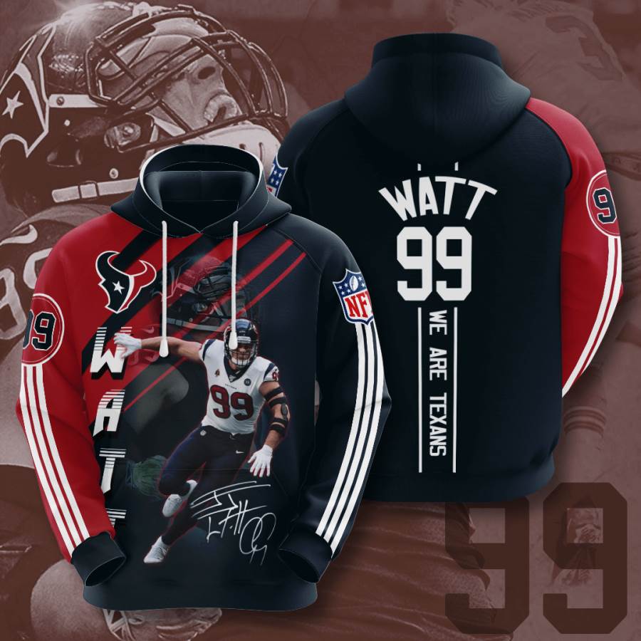 Sports American Football Nfl Houston Texans J J Watt Usa 1050 3d Hoodie