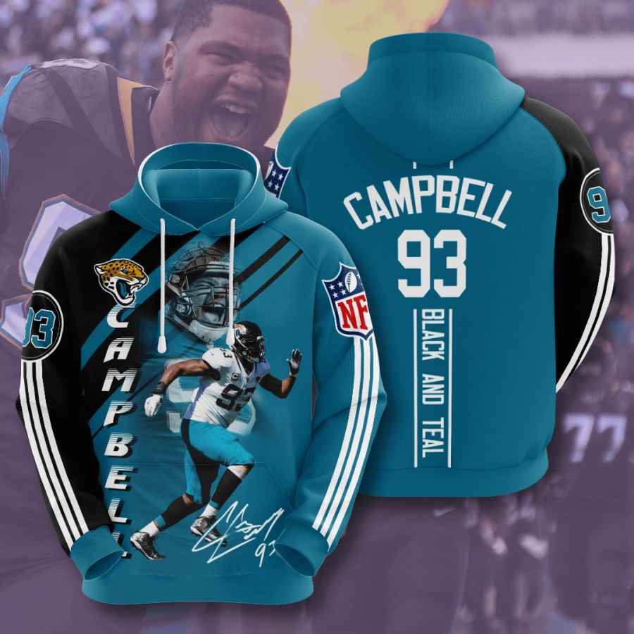 Sports American Football Nfl Jacksonville Jaguars Calais Campbell Usa 1061 3d Hoodie