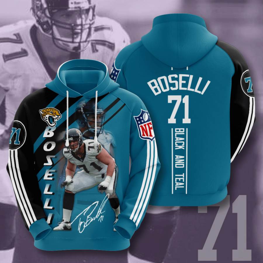 Sports American Football Nfl Jacksonville Jaguars Tony Boselli Usa 1065 3d Hoodie