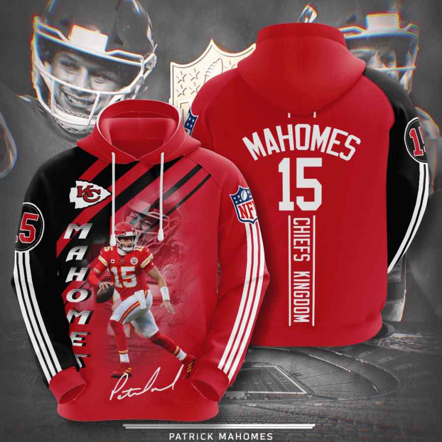 Sports American Football Nfl Kansas City Chiefs Patrick Mahomes Usa 1070 3d Hoodie