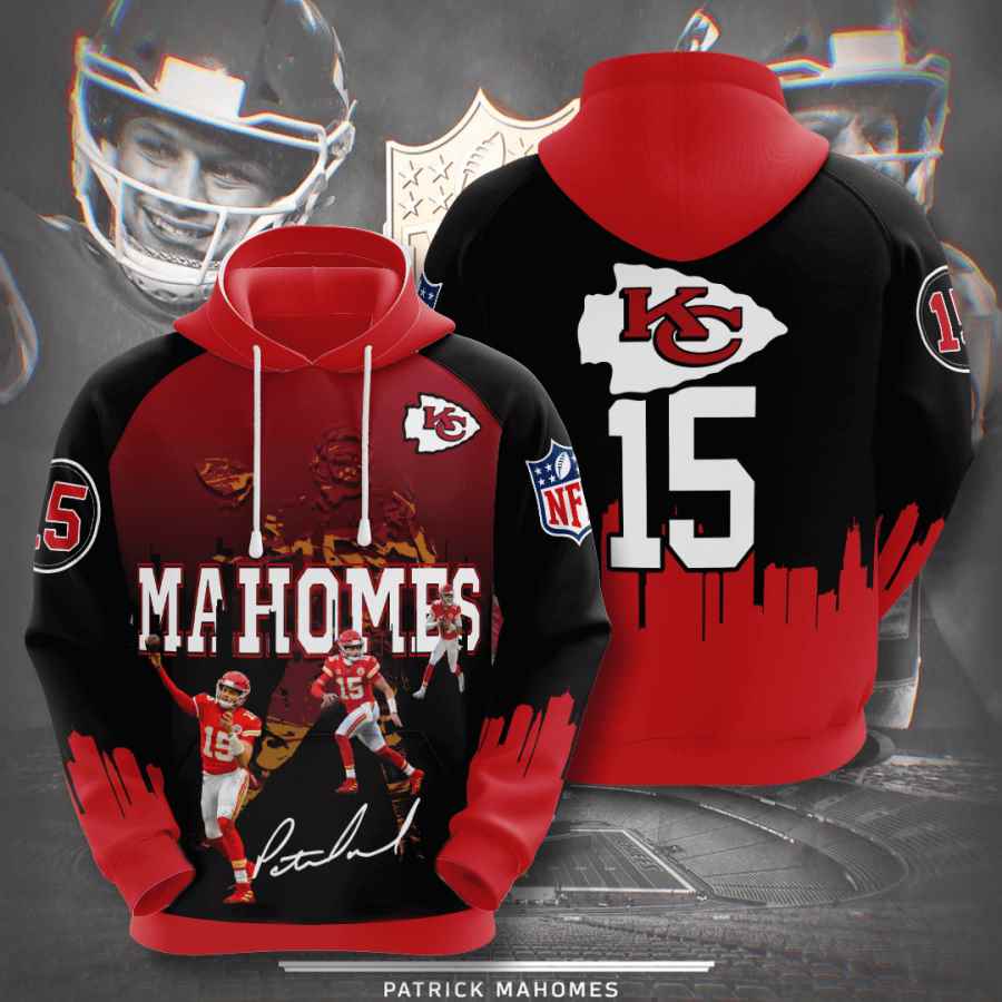 Sports American Football Nfl Kansas City Chiefs Patrick Mahomes Usa 1072 3d Hoodie