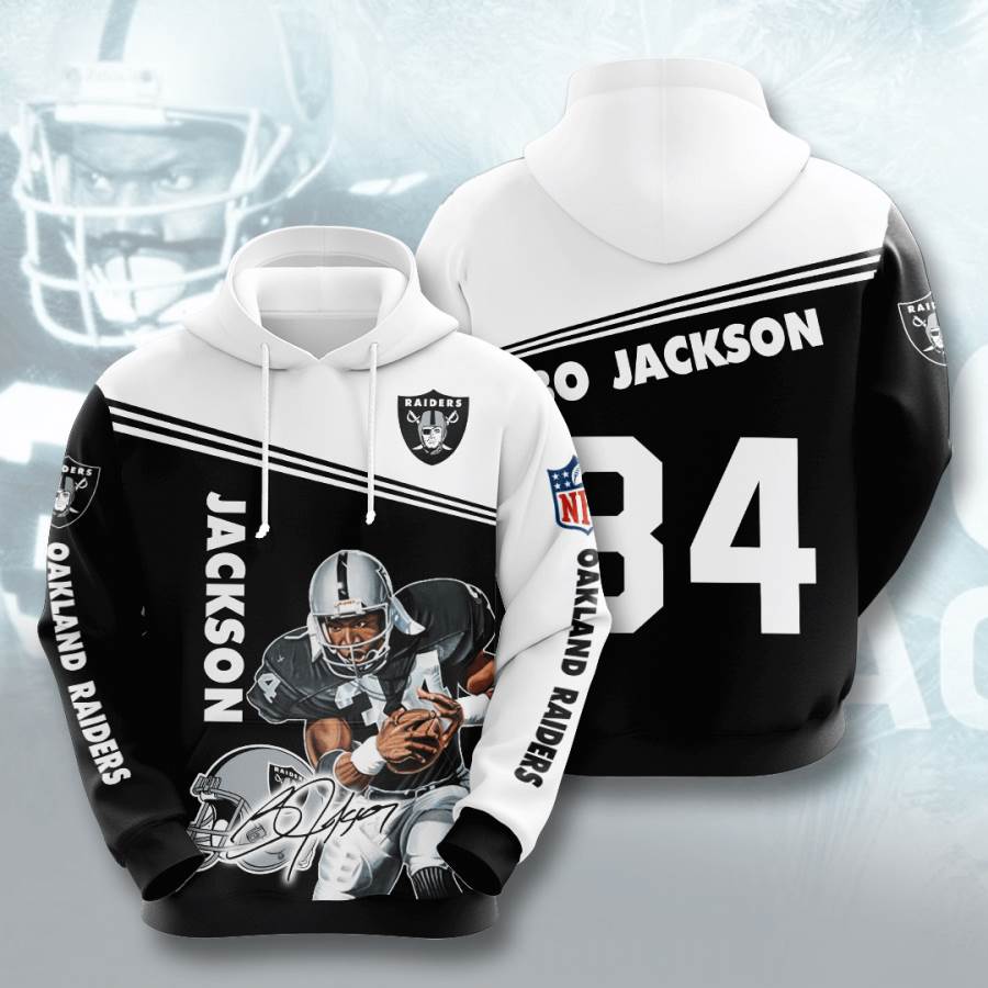 Sports American Football Nfl Las Vegas Raiders Bo Jackson Usa 866 3d Hoodie