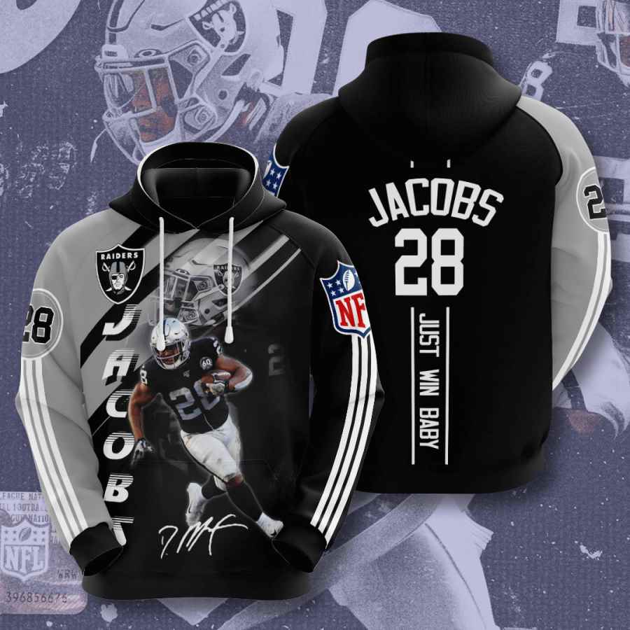 Sports American Football Nfl Las Vegas Raiders Josh Jacobs Usa 1085 3d Hoodie