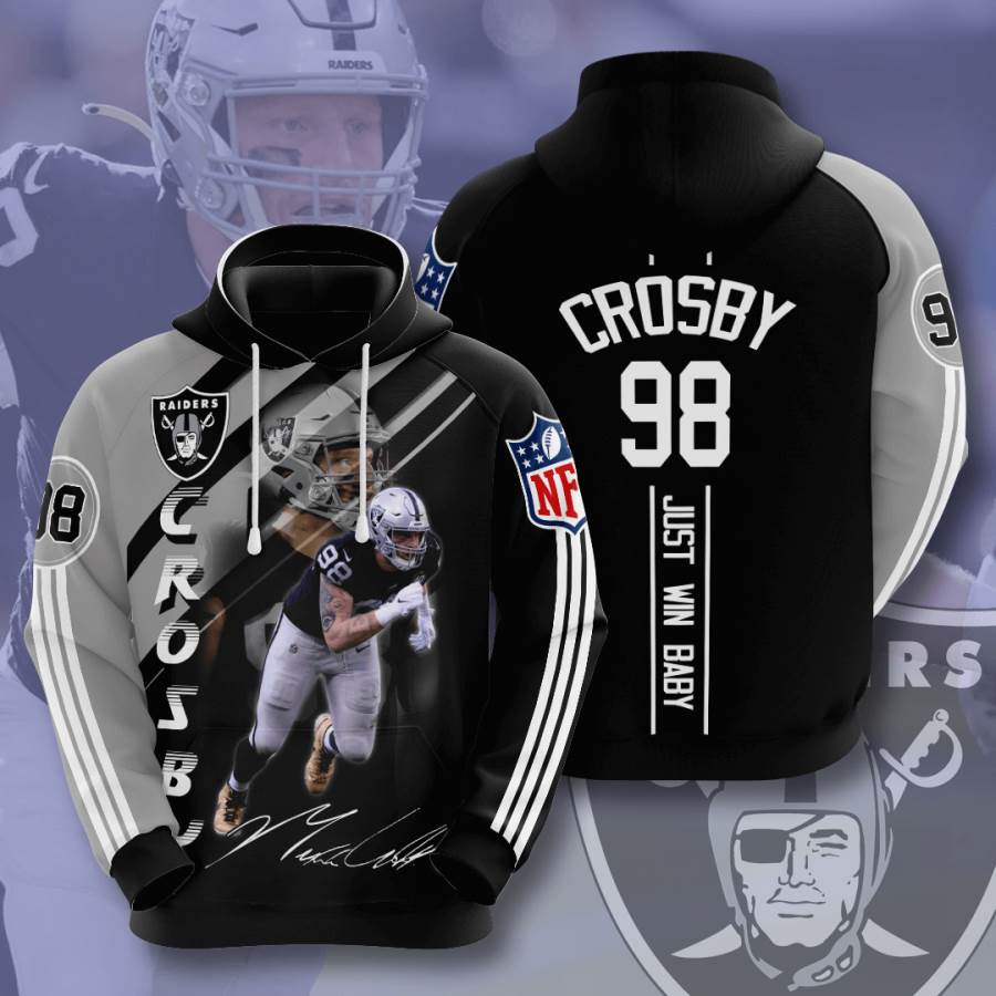 Sports American Football Nfl Las Vegas Raiders Maxx Crosby Usa 1087 3d Hoodie