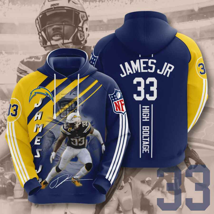 Sports American Football Nfl Los Angeles Chargers Derwin James Usa 1091 3d Hoodie