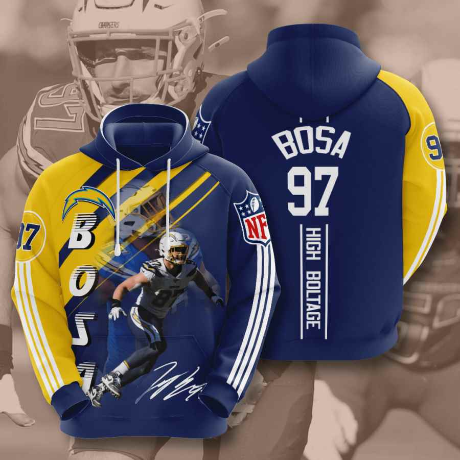 Sports American Football Nfl Los Angeles Chargers Joey Bosa Usa 1092 3d Hoodie