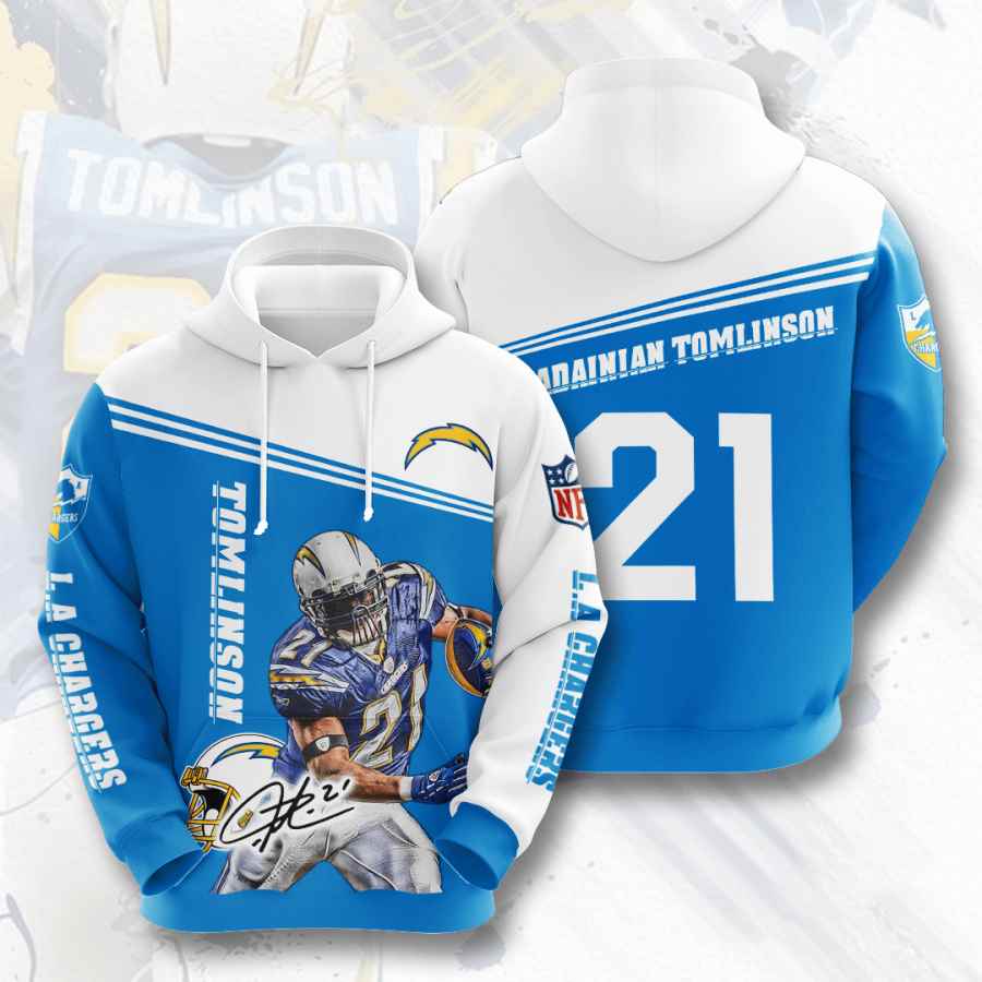 Sports American Football Nfl Los Angeles Chargers Ladainian Tomlinson Usa 794 3d Hoodie