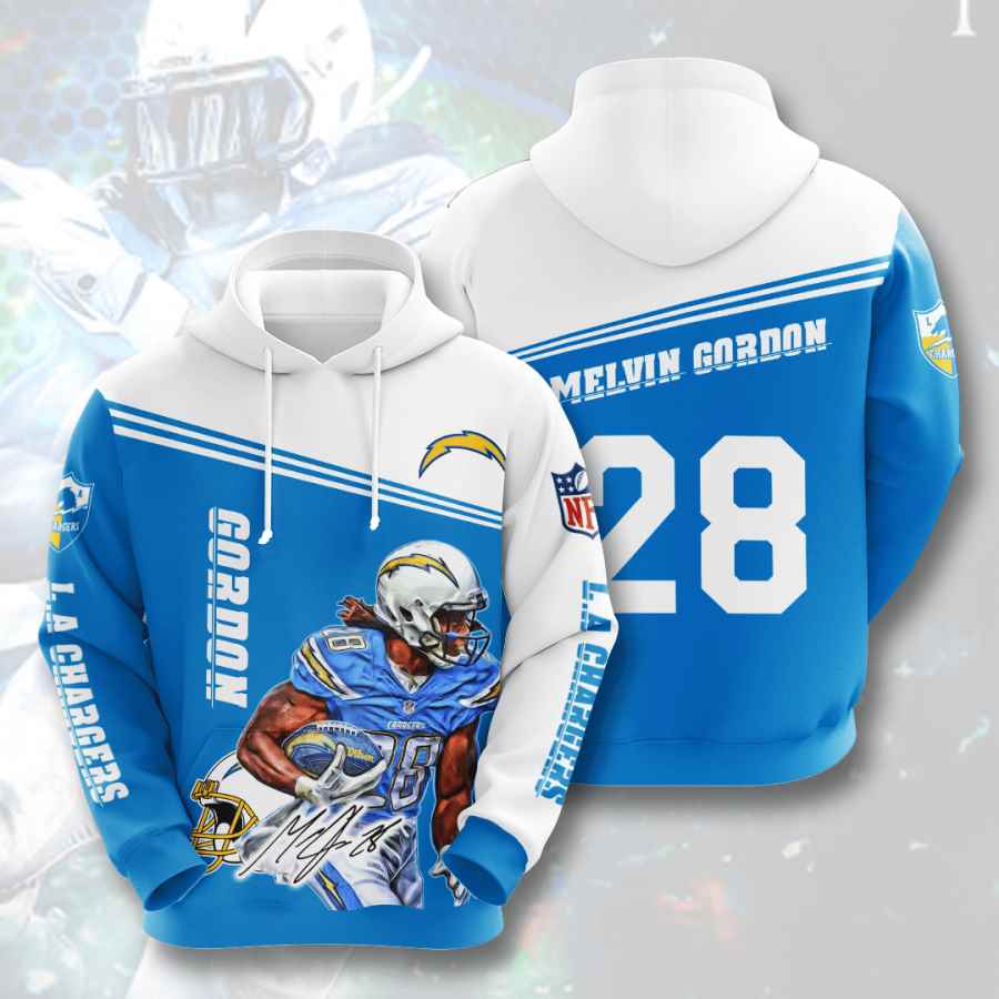 Sports American Football Nfl Los Angeles Chargers Melvin Gordon Usa 795 3d Hoodie