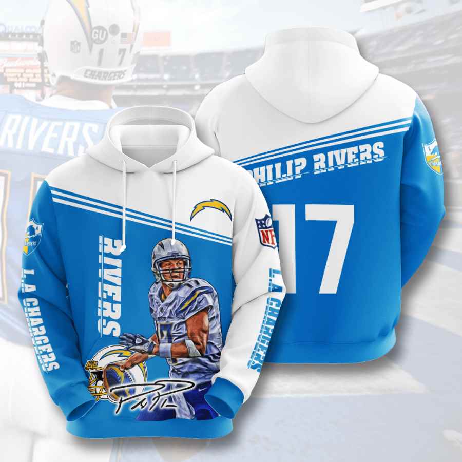 Sports American Football Nfl Los Angeles Chargers Philip Rivers Usa 796 3d Hoodie