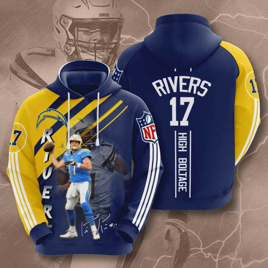 Sports American Football Nfl Los Angeles Chargers Philip Rivers Usa 1095 3d Hoodie