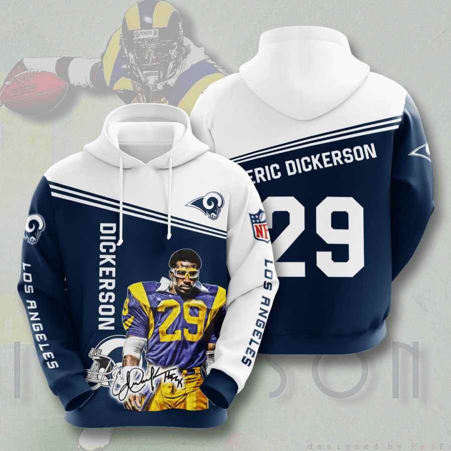 Sports American Football Nfl Los Angeles Rams Eric Dickerson Usa 804 3d Hoodie