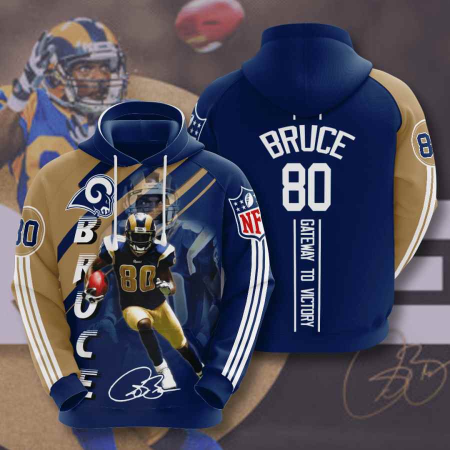 Sports American Football Nfl Los Angeles Rams Isaac Bruce Usa 1106 3d Hoodie