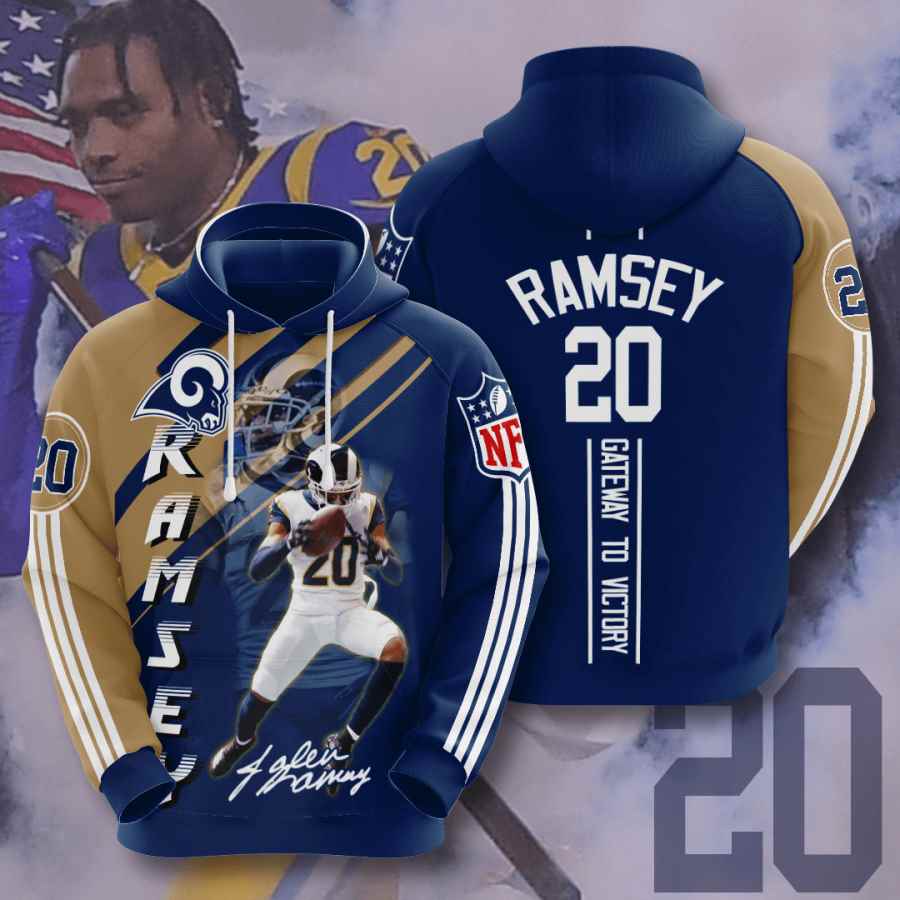 Sports American Football Nfl Los Angeles Rams Jalen Ramsey Usa 1107 3d Hoodie