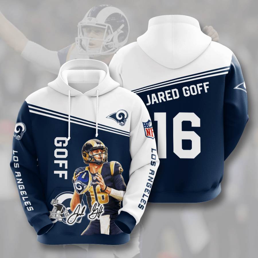 Sports American Football Nfl Los Angeles Rams Jared Goff Usa 806 3d Hoodie