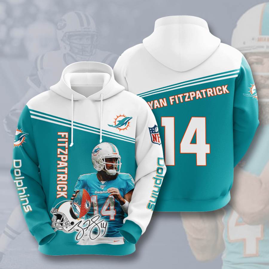 Sports American Football Nfl Miami Dolphins Ryan Fitzpatrick Usa 814 3d Hoodie