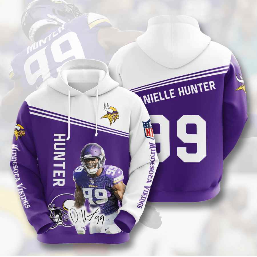 Sports American Football Nfl Minnesota Vikings Danielle Hunter Usa 825 3d Hoodie