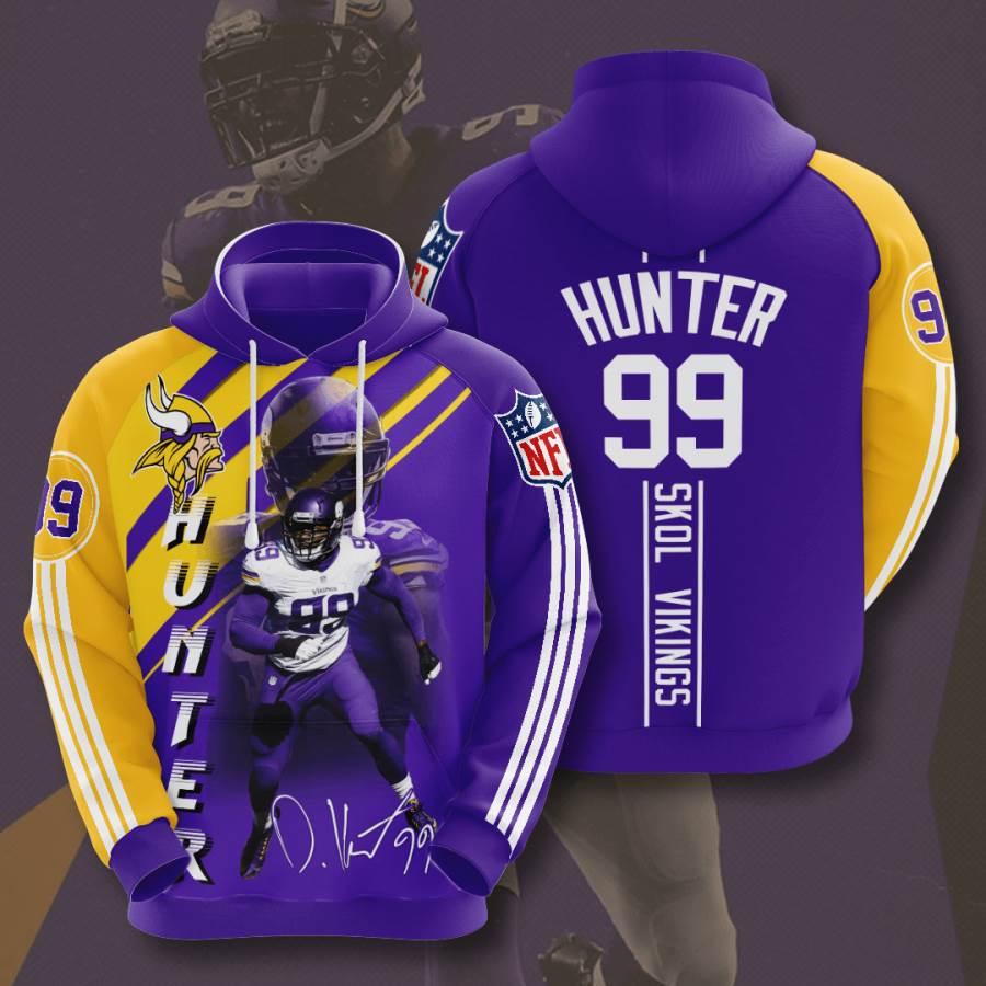 Sports American Football Nfl Minnesota Vikings Danielle Hunter Usa 1128 3d Hoodie