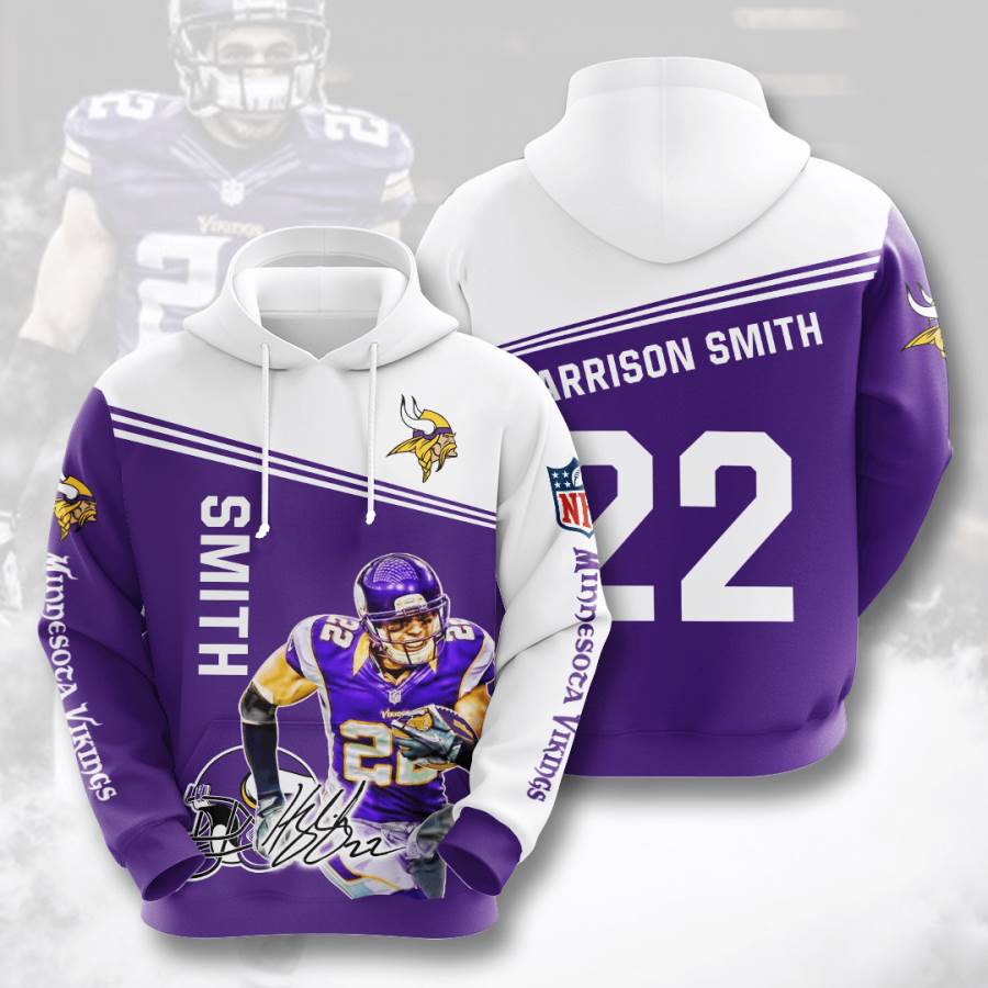 Sports American Football Nfl Minnesota Vikings Harrison Smith Usa 826 3d Hoodie