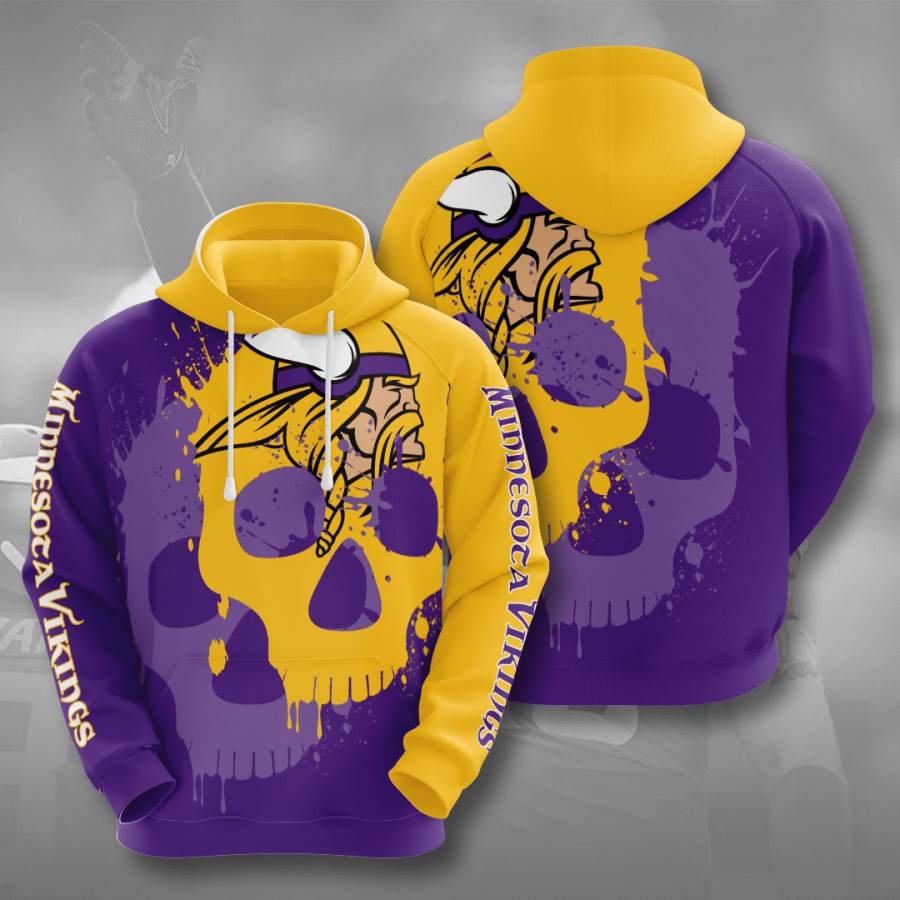 Sports American Football Nfl Minnesota Vikings Usa 216 3d Hoodie