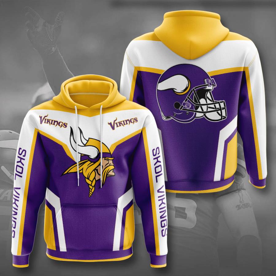 Sports American Football Nfl Minnesota Vikings Usa 217 3d Hoodie