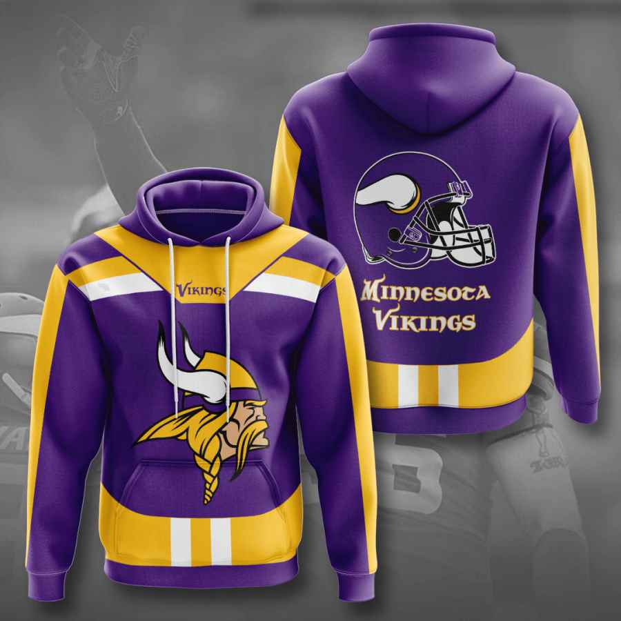 Sports American Football Nfl Minnesota Vikings Usa 219 3d Hoodie