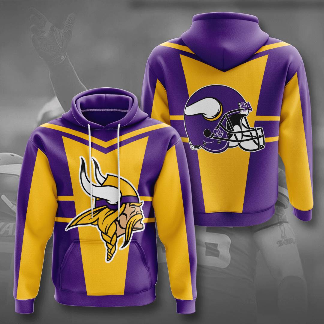 Sports American Football Nfl Minnesota Vikings Usa 220 3d Hoodie