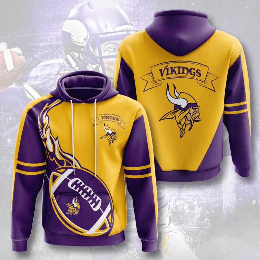 Sports American Football Nfl Minnesota Vikings Usa 554 3d Hoodie