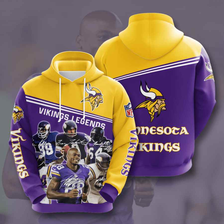 Sports American Football Nfl Minnesota Vikings Usa 827 3d Hoodie