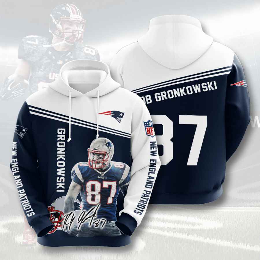 Sports American Football Nfl New England Patriots Rob Gronkowski Usa 833 3d Hoodie